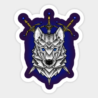 Wolf and daggers Sticker